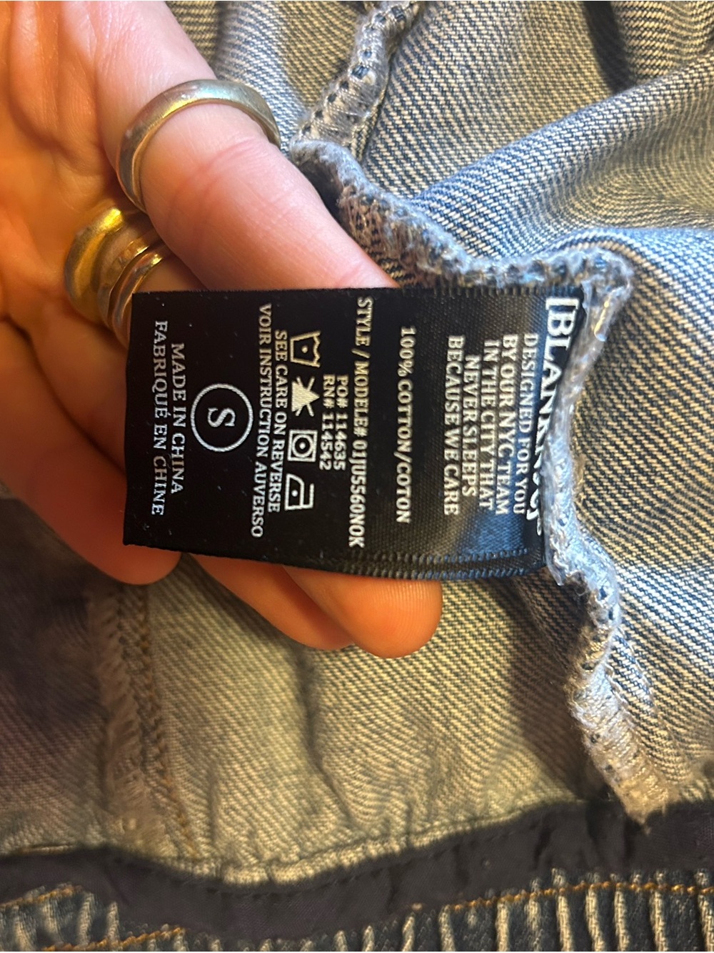 Blank NYC Washed Blue Denim Bomber Jacket - Picture 4 of 5